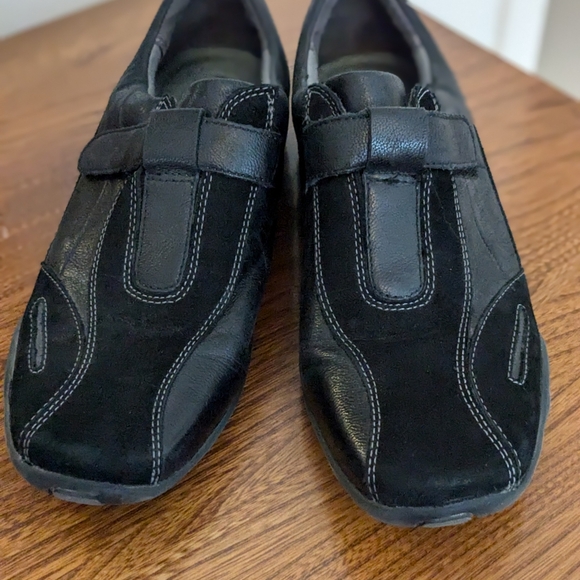 Naturalizer Carlos walking shoes black leather Very good cond. Velcro. Narrow - Picture 7 of 14